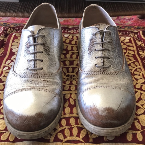 Diesel Other - Diesel Silver Leather Men’s Oxford size 10.5 / 44